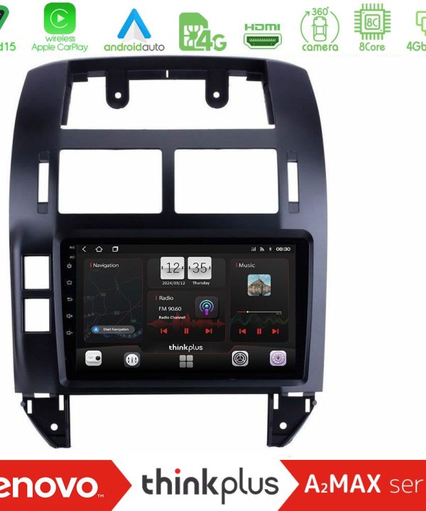 Kimpiris - Lenovo Thinkplus A2MAX Series 8Core Android15 4+64GB  VW Polo 2002-2009 Navigation Multimedia Tablet 9"