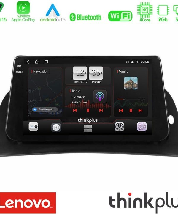 Kimpiris - Lenovo Thinkplus Series 4Core Android15 2+32GB  Renault Kangoo 2015-2018 Navigation Multimedia Tablet 9" Με Carplay & Android Auto