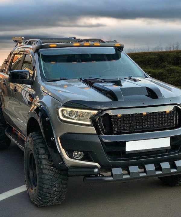 Bonnet Scoop compatible with FORD Ranger T7-T8 2015-2022 (Gloss Black)