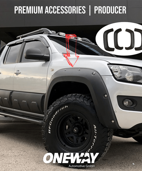 Fender Flares compatible with VW VOLKSWAGEN Amarok MK1 2010-2016 with ABE TÜV