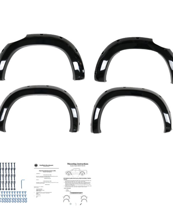 Fender Flares compatible with Mercedes X Class W470 2017+ with ABE TÜV (Gloss Black)