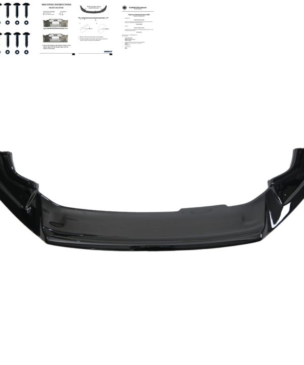 Front Splitter compatible with VW VOLKSWAGEN Golf MK 7.5 R 2017-2020 Version 2 with ABE TÜV