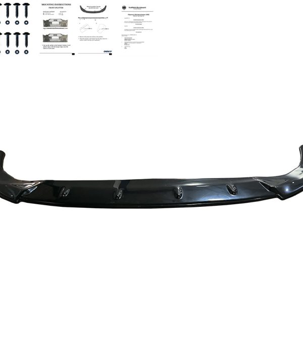 Front Splitter compatible with VW VOLKSWAGEN Golf MK 8 GTI / GTE / R Line 2020-2024  v2 with ABE TÜV