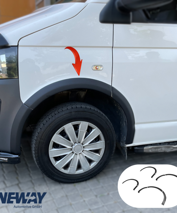 Wheel Arch Trims compatible with VW VOLKSWAGEN Transporter T5/T5.1 2003-2015 with ABE TÜV