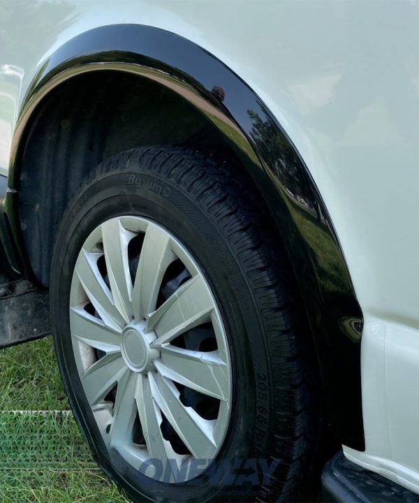 Wheel Arch Trims compatible with VW VOLKSWAGEN Transporter T5/T5.1 2003-2015 (Gloss Black) with ABE TÜV