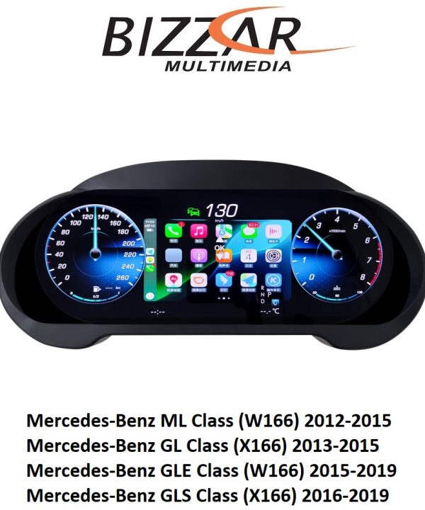 Kimpiris - Mercedes ML | GL | GLS | GLE Class Digital HD LCD Instrument Cluster 12.3" με Carplay | HDMI in