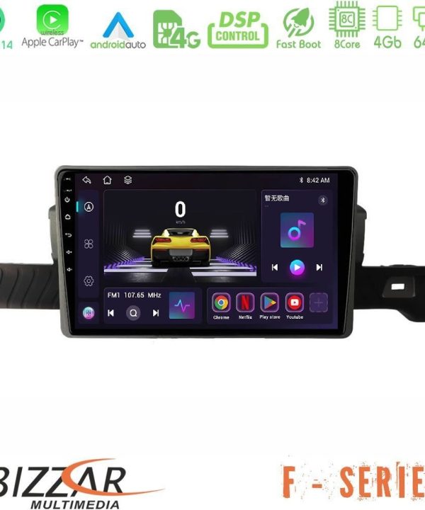 Kimpiris - Bizzar F Series 8Core Android14 4+64GB Citroen C3 You 2025-> Navigation Multimedia Tablet 9" Με Carplay & Android Auto