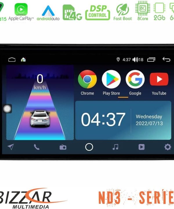 Kimpiris - Bizzar ND3 Series 8Core Android15 2+64GB  Alfa Romeo 159/Brera/Spider Navigation Multimedia Tablet 9"
