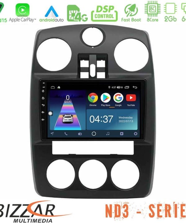 Kimpiris - Bizzar ND3 Series 8Core Android15 2+64GB  Chrysler PT-Cruiser 2000-2005 Navigation Multimedia Tablet 9"