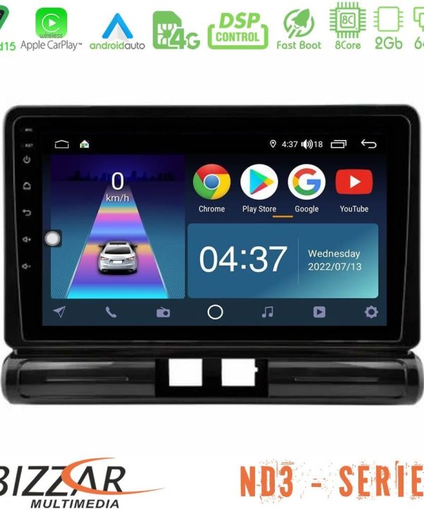 Kimpiris - Bizzar ND3 Series 8Core Android15 2+64GB  Citroen C3 2016-> Navigation Multimedia Tablet 9"    (Low Version))