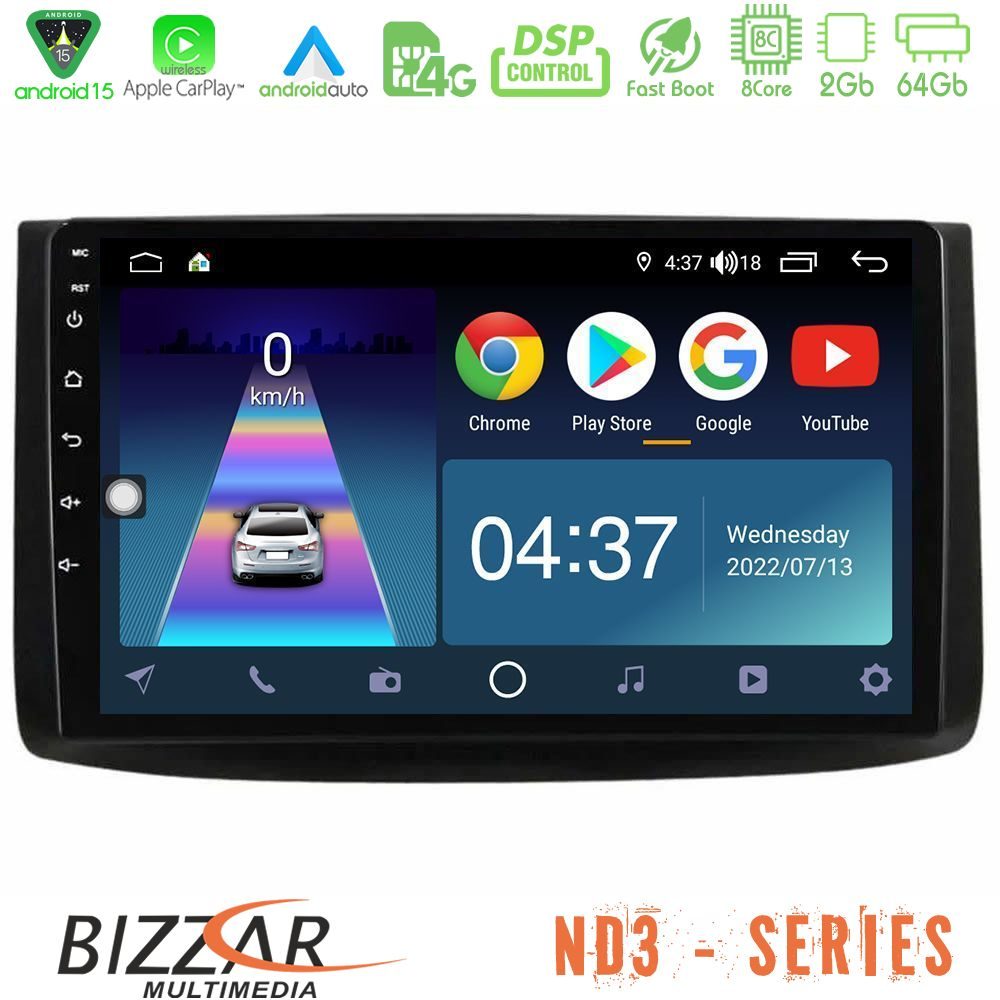 Kimpiris - Bizzar ND3 Series 8Core Android15 2+64GB Chevrolet Aveo 2006-2010 Navigation Multimedia Tablet 9"