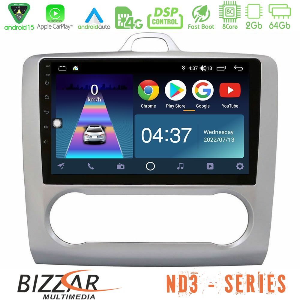 Kimpiris - Bizzar ND3 Series 8Core Android15 2+64GB Ford Focus Auto AC Navigation Multimedia Tablet 9"