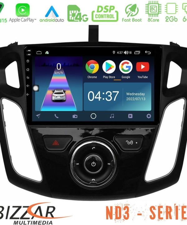 Kimpiris - Bizzar ND3 Series 8Core Android15 2+64GB  Ford Focus 2012-2018 Navigation Multimedia Tablet 9"