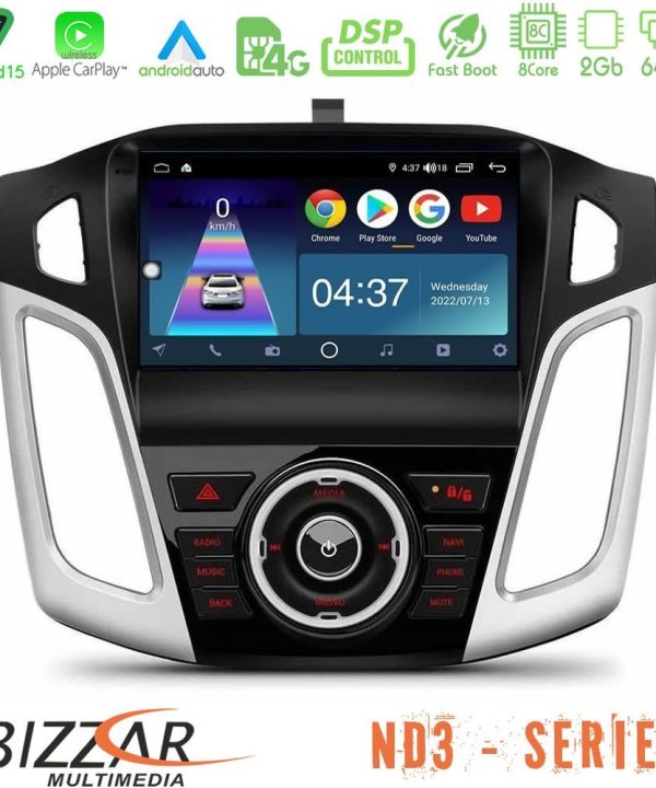 Kimpiris - Bizzar ND3 Series 8Core Android15 2+64GB Ford Focus 2012-2018 Navigation Multimedia Tablet 9"