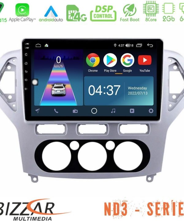 Kimpiris - Bizzar ND3 Series 8Core Android15 2+64GB  Ford Mondeo 2007-2010 Manual A/C Navigation Multimedia Tablet 10"