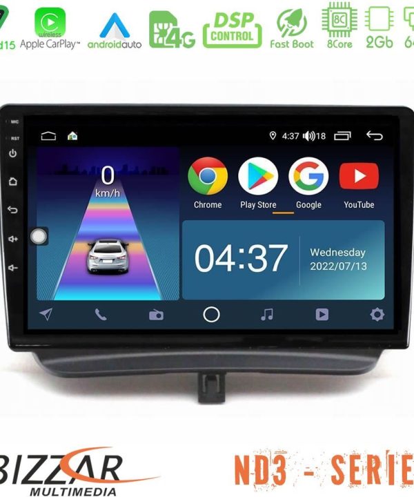 Kimpiris - Bizzar ND3 Series 8Core Android15 2+64GB  Ford Courier 2015-2023 Navigation Multimedia Tablet 9"