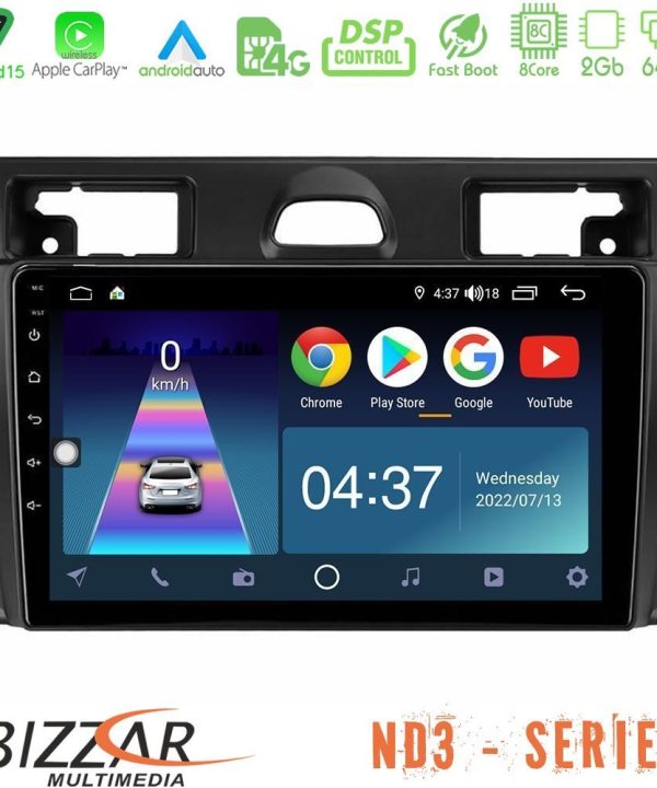 Kimpiris - Bizzar ND3 Series 8Core Android15 2+64GB  Ford Fiesta/Fusion Navigation Multimedia Tablet 9"