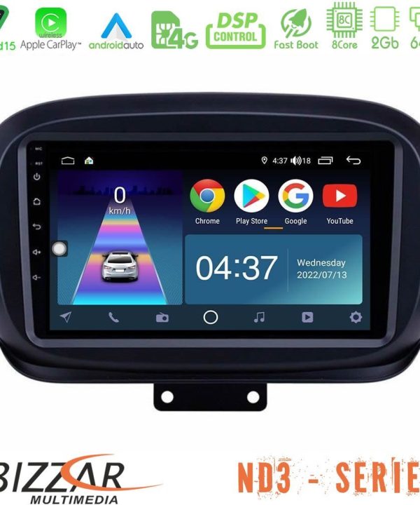 Kimpiris - Bizzar ND3 Series 8Core Android15 2+64GB  Fiat 500X Navigation Multimedia Tablet 9"