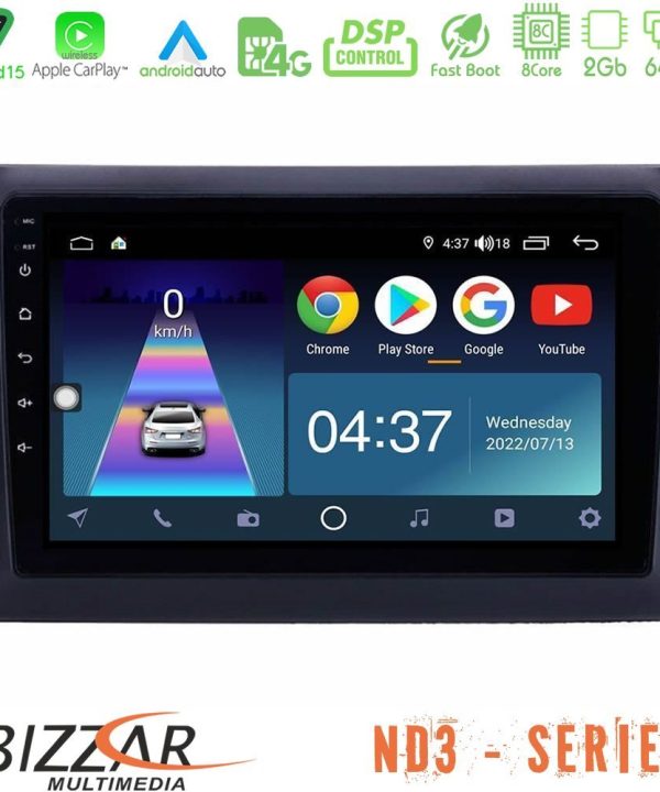 Kimpiris - Bizzar ND3 Series 8Core Android15 2+64GB  Fiat Stilo Navigation Multimedia Tablet 9"