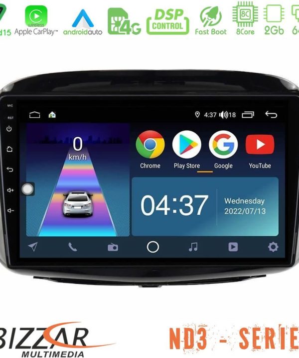 Kimpiris - Bizzar ND3 Series 8Core Android15 2+64GB Honda FR-V 2004-2009 Navigation Multimedia Tablet 10"