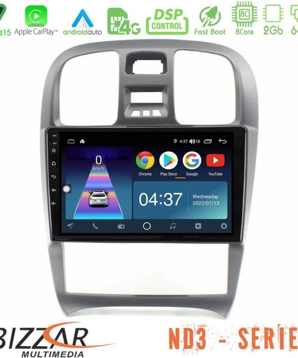 Kimpiris - Bizzar ND3 Series 8Core Android15 2+64GB Hyundai Sonata 2001-2005 Navigation Multimedia Tablet 9"