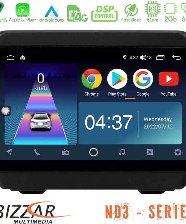 Kimpiris - Bizzar ND3 Series 8Core Android15 2+64GB  Jeep Wrangler 2018-> Navigation Multimedia Tablet 9"