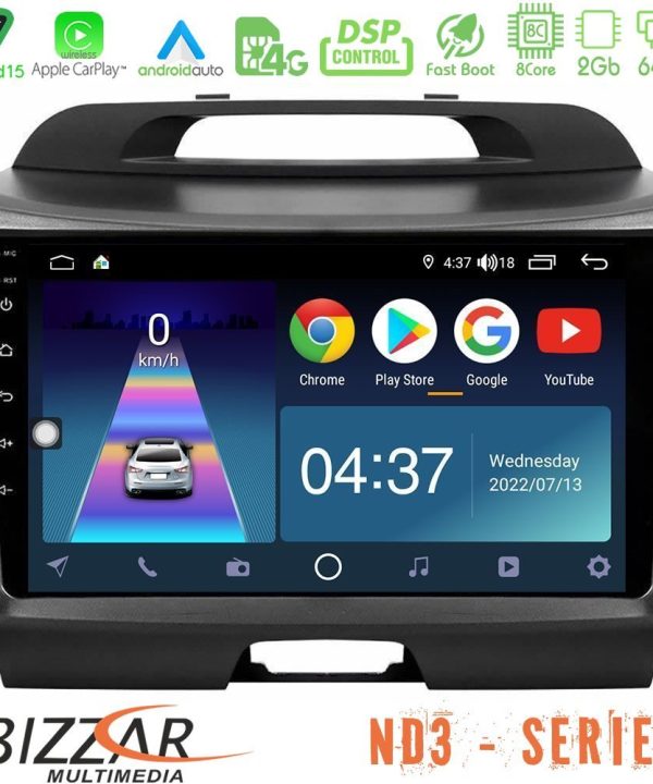 Kimpiris - Bizzar ND3 Series 8Core Android15 2+64GB  Kia Sportage Navigation Multimedia Tablet 9"