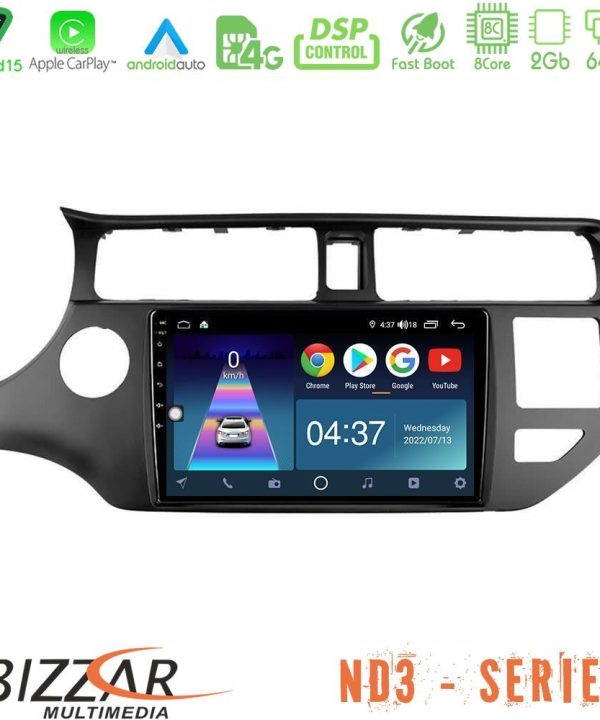 Kimpiris - Bizzar ND3 Series 8Core Android15 2+64GB  Kia Rio 2011-2015 Navigation Multimedia Tablet 9"