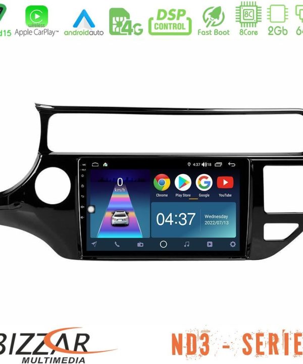 Kimpiris - Bizzar ND3 Series 8Core Android15 2+64GB  Kia Rio 2015-2017 Navigation Multimedia Tablet 9"