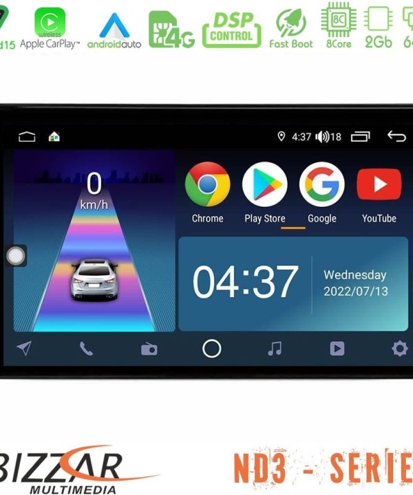 Kimpiris - Bizzar ND3 Series 8Core Android15 2+64GB  Kia Ceed 2007-2009 Navigation Multimedia Tablet 9"