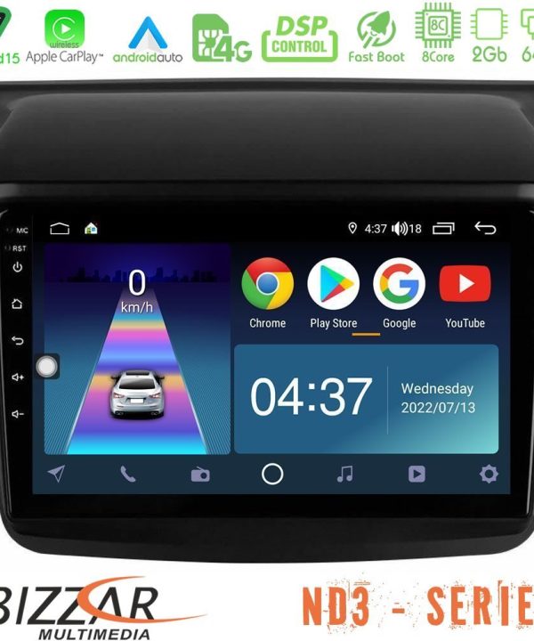Kimpiris - Bizzar ND3 Series 8Core Android15 2+64GB  Mitsubishi L200 Navigation Multimedia Tablet 9"