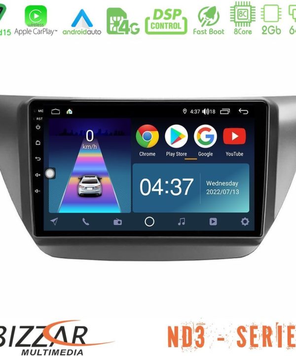 Kimpiris - Bizzar ND3 Series 8Core Android15 2+64GB  Mitsubishi Lancer 2004 – 2008 Navigation Multimedia Tablet 9"