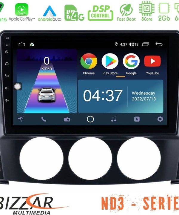 Kimpiris - Bizzar ND3 Series 8Core Android15 2+64GB  Mazda MX-5 2006-2008 Navigation Multimedia Tablet 9"