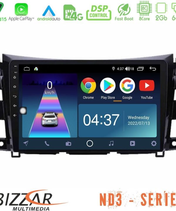 Kimpiris - Bizzar ND3 Series 8Core Android15 2+64GB  Nissan Navara NP300 Navigation Multimedia Tablet 9"