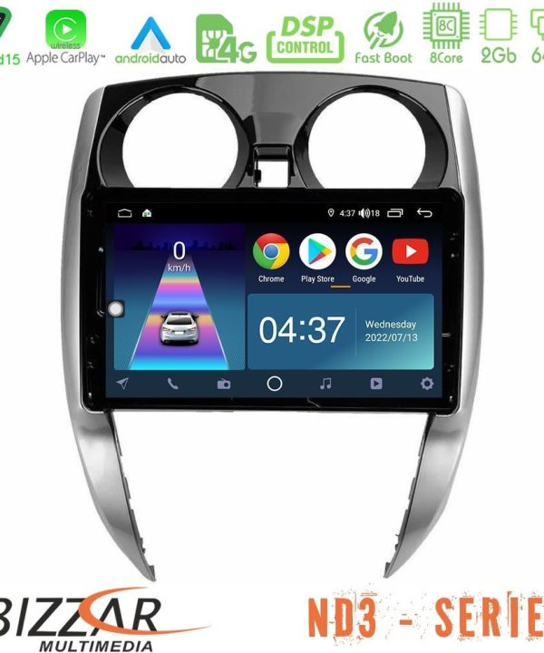 Kimpiris - Bizzar ND3 Series 8Core Android15 2+64GB  Nissan Note 2013-2018 Navigation Multimedia Tablet 10"