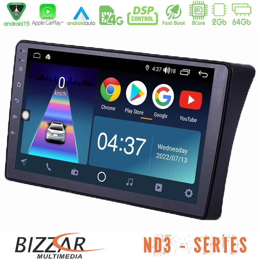 Kimpiris - Bizzar ND3 Series 8Core Android15 2+64GB Nissan Navara D40 Navigation Multimedia Tablet 9"