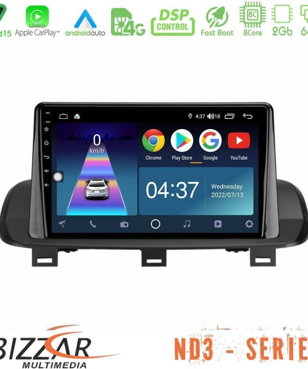 Kimpiris - Bizzar ND3 Series 8Core Android15 2+64GB  Nissan Qashqai J12 amp; X-Trail T33 Navigation Multimedia Tablet 10"