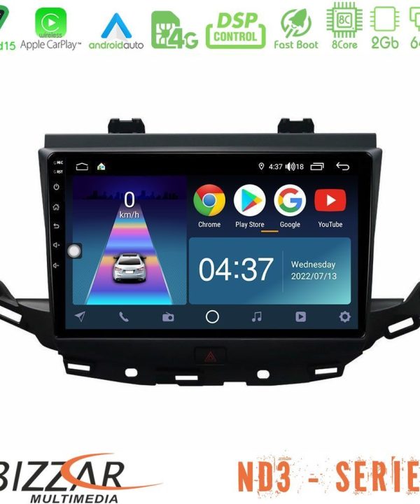 Kimpiris - Bizzar ND3 Series 8Core Android15 2+64GB  Opel Astra K 2015-2019 Navigation Multimedia Tablet 9"