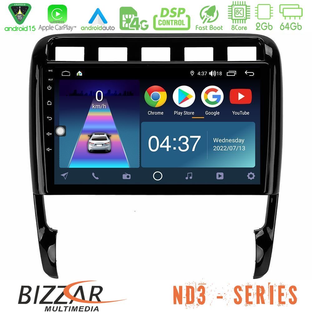 Kimpiris - Bizzar ND3 Series 8Core Android15 2+64GB Porsche Cayenne 2003-2010 Navigation Multimedia Tablet 9"