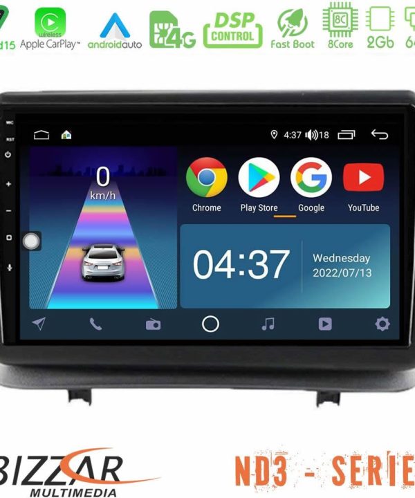 Kimpiris - Bizzar ND3 Series 8Core Android15 2+64GB Renault Clio 2005-2012 Navigation Multimedia Tablet 9"