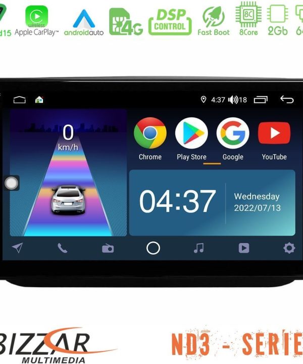 Kimpiris - Bizzar ND3 Series 8Core Android15 2+64GB  Skoda Fabia 2007-2014 Navigation Multimedia Tablet 10"