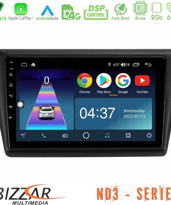 Kimpiris - Bizzar ND3 Series 8Core Android15 2+64GB  Skoda Rapid 2013-2017 Navigation Multimedia Tablet 9"