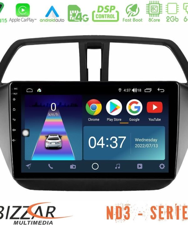 Kimpiris - Bizzar ND3 Series 8Core Android15 2+64GB  Suzuki SX4 S-Cross Navigation Multimedia Tablet 9"