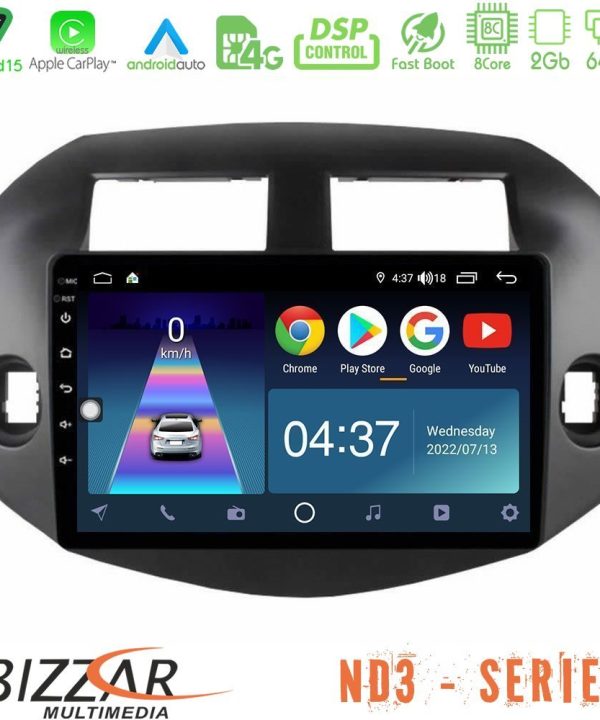 Kimpiris - Bizzar ND3 Series 8Core Android15 2+64GB  Toyota Rav4 2006-2012 Navigation Multimedia Tablet 10"