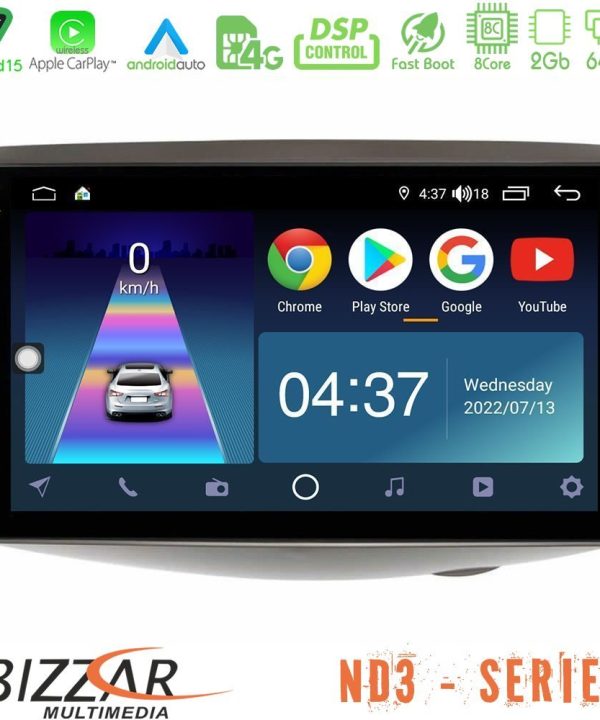 Kimpiris - Bizzar ND3 Series 8Core Android15 2+64GB  Toyota Yaris 1999 - 2006 Navigation Multimedia Tablet 9"
