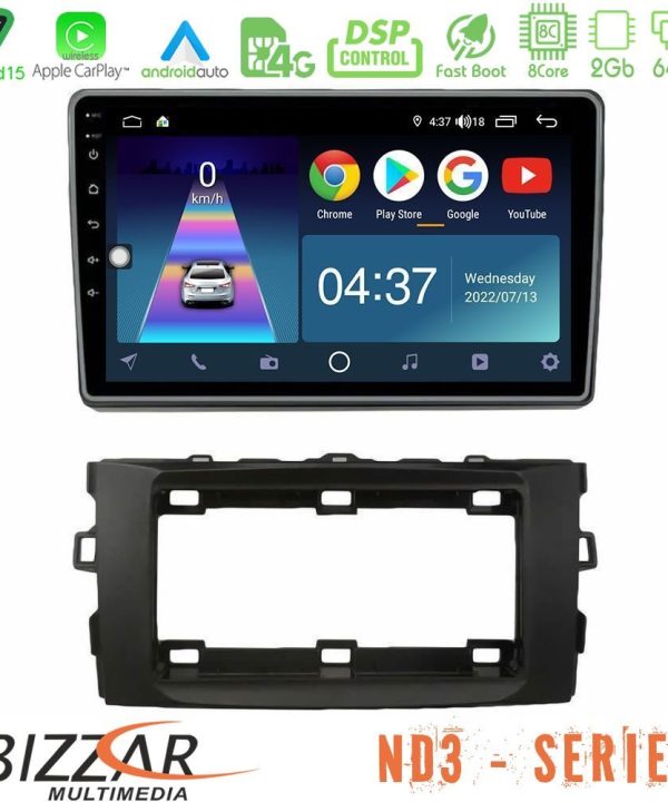 Kimpiris - Bizzar ND3 Series 8Core Android15 2+64GB  Toyota Auris 2013-2016 Navigation Multimedia Tablet 10"