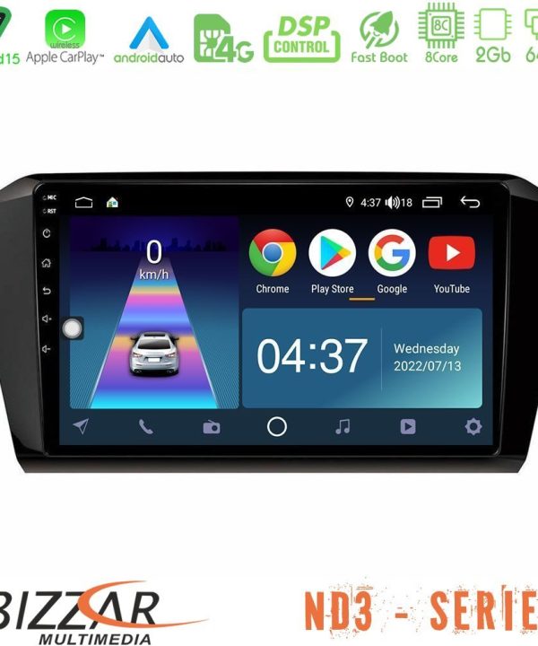Kimpiris - Bizzar ND3 Series 8Core Android15 2+64GB  VW Passat Navigation Multimedia Tablet 10"