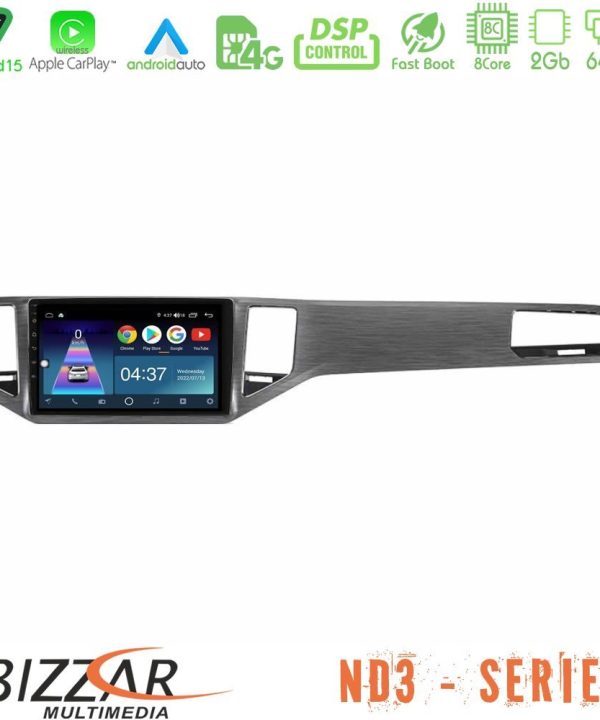 Kimpiris - Bizzar ND3 Series 8Core Android15 2+64GB     VW Sportsvan 2014-2020 Navigation Multimedia Tablet 9"  (Silver/Grey Color)