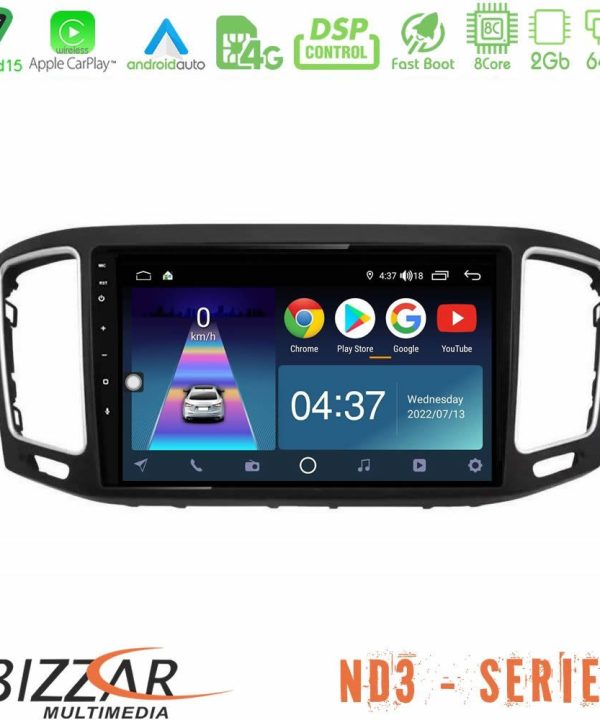 Kimpiris - Bizzar ND3 Series 8Core Android15 2+64GB VW Sharan 2015-2023 Navigation Multimedia Tablet 9"