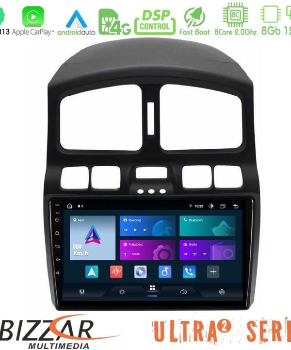 Kimpiris - Bizzar Ultra Series Hyundai Santa Fe 2000-2006 8core Android13 8+128GB Navigation Multimedia Tablet 9"
